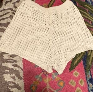 Aerie Knit Shorts Cream Small EUC